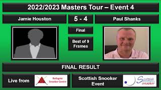 2022/2023 Masters Tour - Event 4 Final