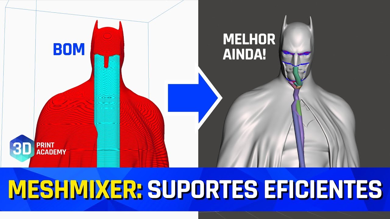 Suportes MAIS EFICIENTES no MESHMIXER para sua Impressão 3D! - YouTube