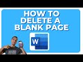 How to delete a blank page in Microsoft Word