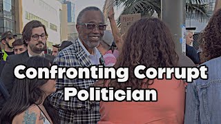 CORRUPT POLITICIAN: Confronting LA Councilmember Curren Price at Joe Biden Fundraiser