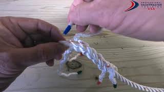 How to tie a Short Splice with 3 strand rope ⎸Tutorial - Professional Yacht Training USA