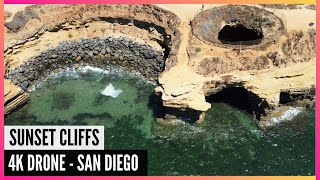 Sunset Cliffs - San Diego - 4K Mavic Drone Footage - SD Hidden Sea Cave - The Amateur YouTuber
