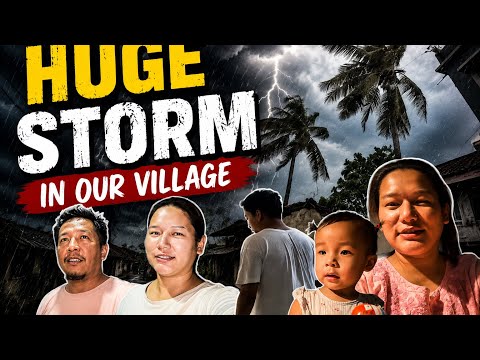 Huge storm in our village 🌪️🌀⛈️ 😱