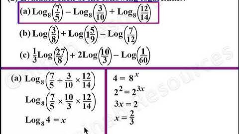 Laws of Logarithms: Applications Part 1