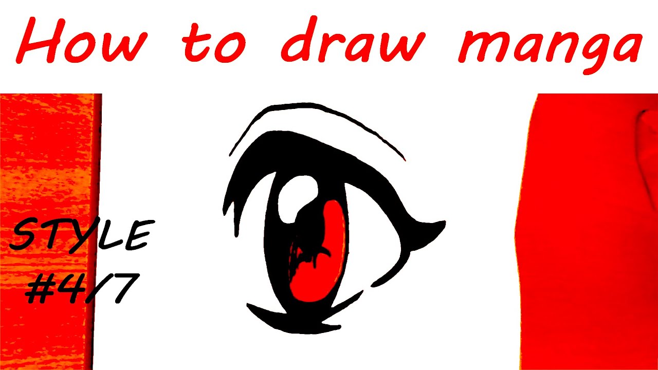 How to Draw MANGA Eyes EASY with pencil and color ...