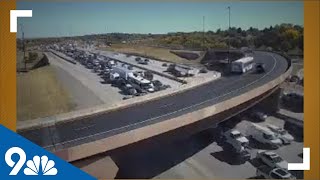 WATCH LIVE: Traffic backed up on 1-70 due to crash