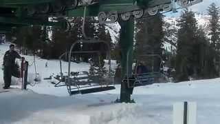 Going down the chairlift