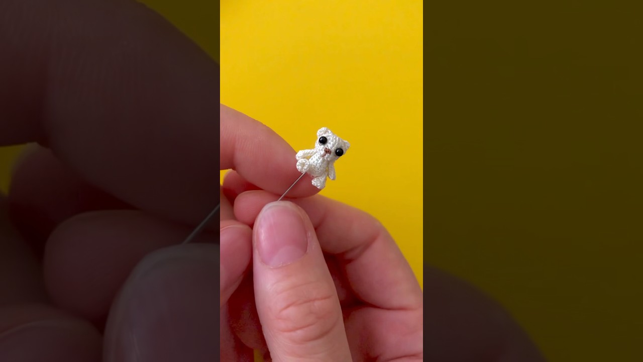 Mini crochet teddy bear