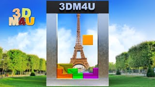Tetris in real life Paris Eiffel tower 3DM4U