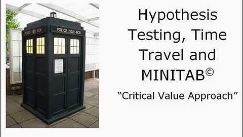 Hypothesis Testing: 1 Sample Z Test for Mean Critical Value Approach (MINITAB)