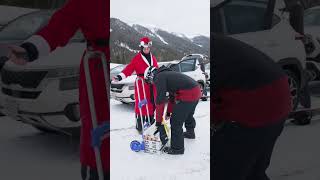 santa came early this year  #snowboarding #ski #skiingtiktok #skilift #skiresort