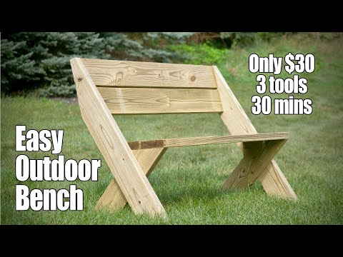 Video: How to create a DIY garden bench with a back: materials and tools, design options