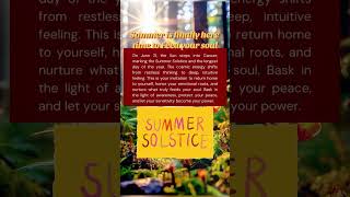 Summer Solstice June 21, 2026 #astrology #2026 #summersolstice #soulhealing #enerygyhealing
