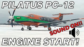 Pilatus PC12 Engine Start | SOUND ON! | Pt6 Engine Start Turboprop Turbine Power!