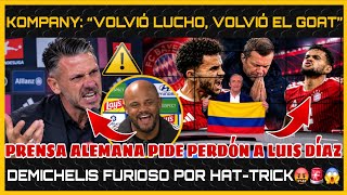 🙇‍♂️HISTORIC HAT-TRICK! GERMAN PRESS APOLOGIZES to LUIS DÍAZ after his TREBLE against RB Leipzig🚨