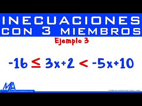 Solución de inecuaciones lineales con 3 miembros | Ejemplo 3