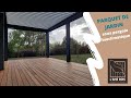 TERRASSE BOIS véritable parquet de jardin sous pergola bioclimatique - L'AME BOIS