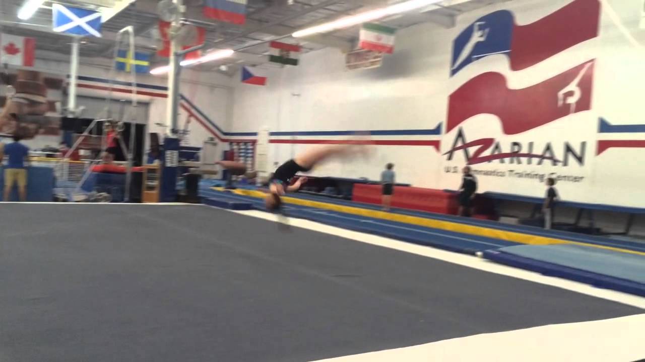 Front handspring+front layout+ front full - YouTube