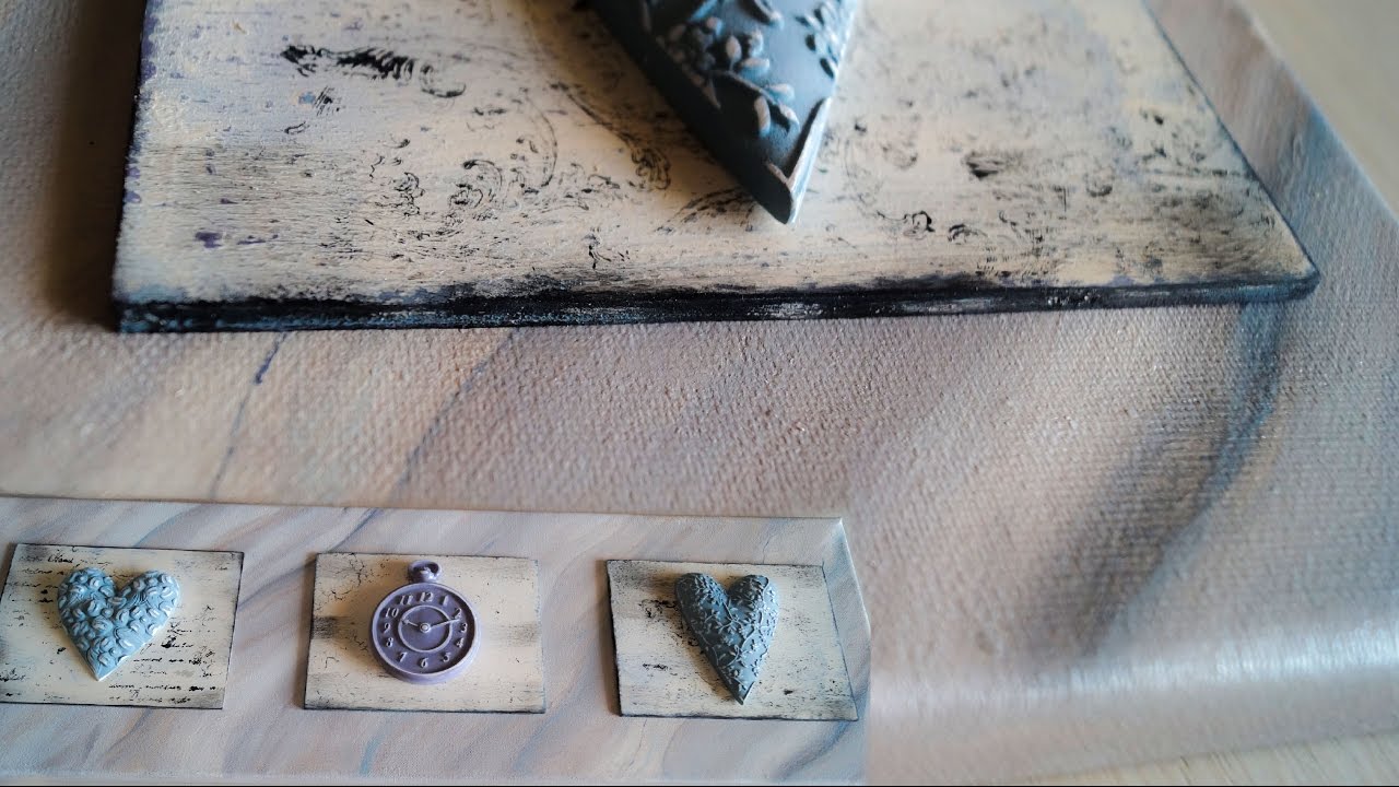 canvas decoupage by on step step Effect Decoupage on ÎÏÎ­ Tutorial ÎÎ±ÏÎ¼Î¬ÏÎ¿Ï  Marble Canvas