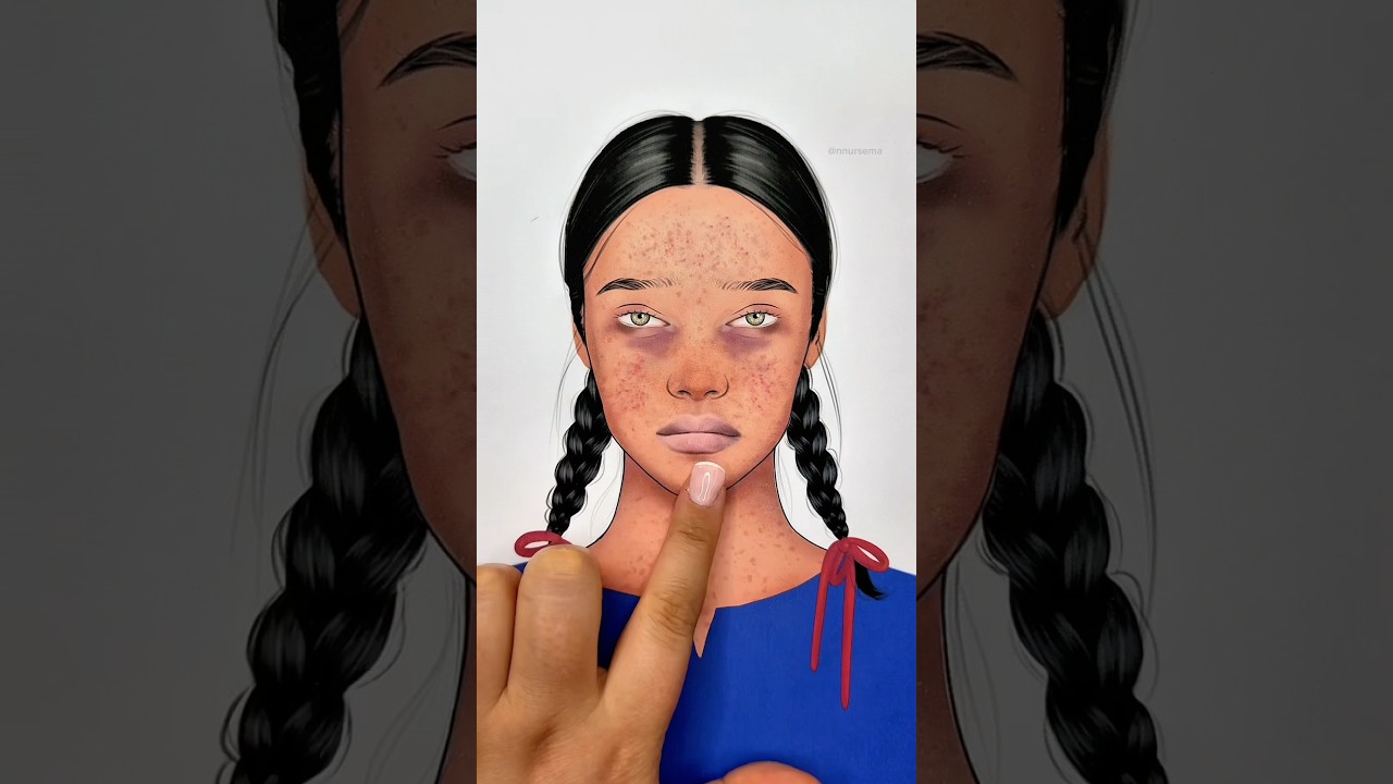 Real Makeup on a Paper Face 👀💄🧴💋