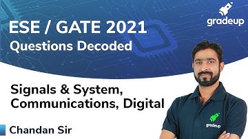 Questions Decoded | ESE & GATE21 | Signals & System, Communications, Digital | Chandan Sir | Gradeup