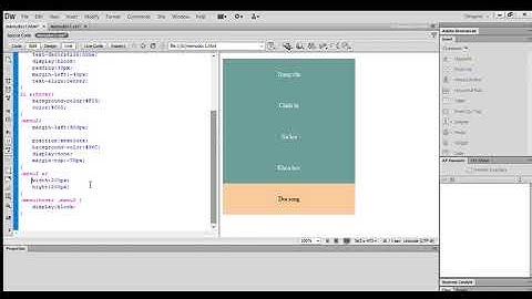 BÀI 4: MENU DỌC CẤP 2