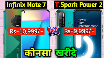 Infinix Note 7 VS Tecno Spark Power 2 Mobile Comparison Hindi, Infinix Note 7 Unboxing, Battery,PUBG
