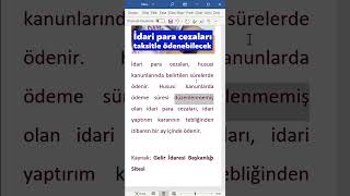 İdari Para Cezalarında Ödeme Süresi Ne Zamandır?