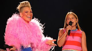 Pink's Daughter Willow ROCKS the Crowd at Mom's Concert