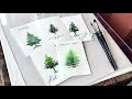 5 tekniker för att måla träd - akvarell för nybörjare