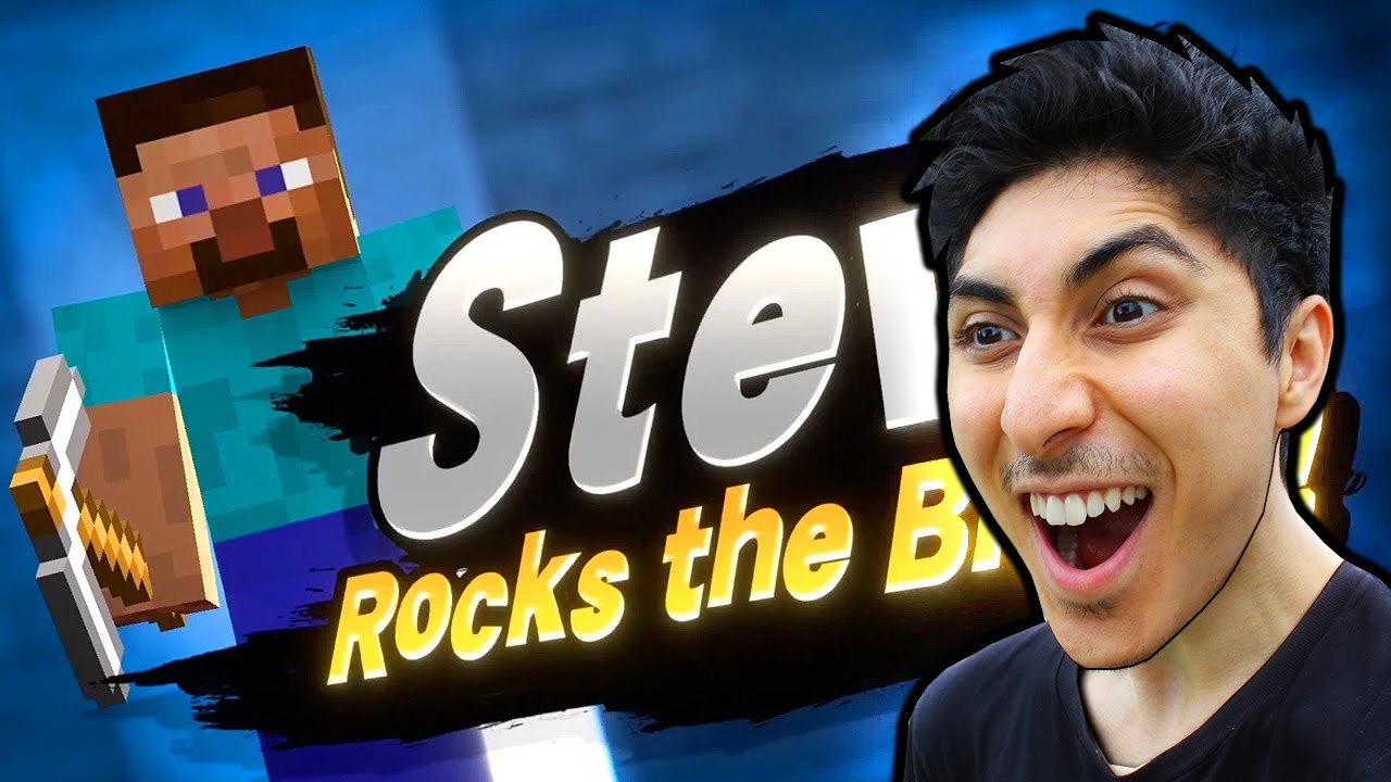 MINECRAFT STEVE DLC REVEAL IN SMASH BROS LIVE REACTIONS!
