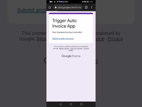 Auto Invoice App, generates invoice using Google sheets, form and apps script.