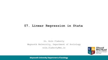 Linear Regression in Stata