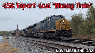 This Train Is A MAJOR Money Maker For CSX! | CSX Empty Export Coal Train Through Point of Rocks.