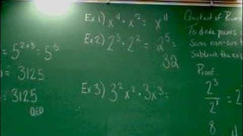 Chapter 4, Section 6 - Part 1 - Rules of Exponents