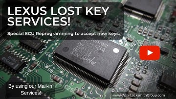 Mail-In Services! 1999 Lexus RX300: Lexus Lost Key Replacement Made & Special ECU Programming!