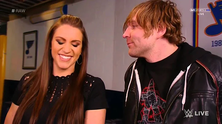 Stephanie McMahon & Dean Ambrose Backstage