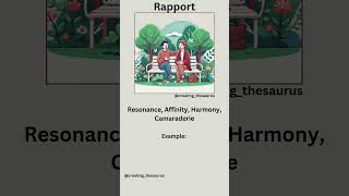 "Rapport": Definition, Synonyms, and Example #day13#creating_thesaurus#dictionary#rapport#connection