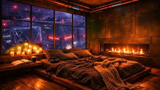 Safe Inside During City Quarantine 🚨 Cyberpunk Ambience for Sleep & Focus (1 Hour)
