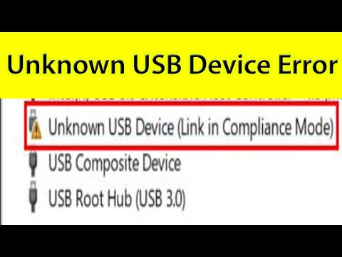 Unknown USB Device Error Message Windows 10 FIX