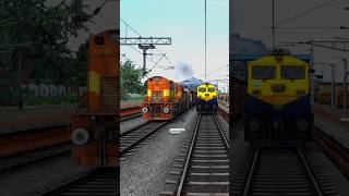 😱 Two Freight Trains Overtaking Each Other 🔥Train Simulator Games Videos #railroad #train #traingame
