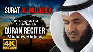 58 Mishary Alafasy - Surah Al-Mujadila Quran Recitation With English And Arabic Subtitles 4K