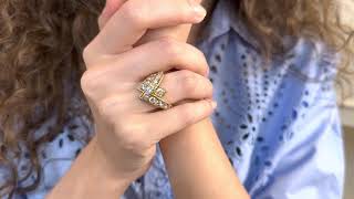 Vidéo: Bague en or jaune 18k massif vers 1990 avec 2,50 Ct de diamants G-VS. Taille 49