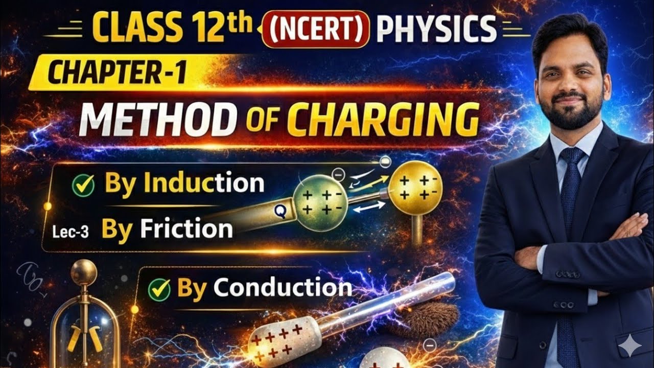 Class 12th Physics (NCERT) chapter-1 || Mathed of charging (by induction, by friction) #byshivaji 