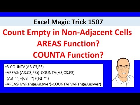 Excel Magic Trick 1507: Count Empty in Non-Adjacent Cells (5 Examples) AREAS Function?