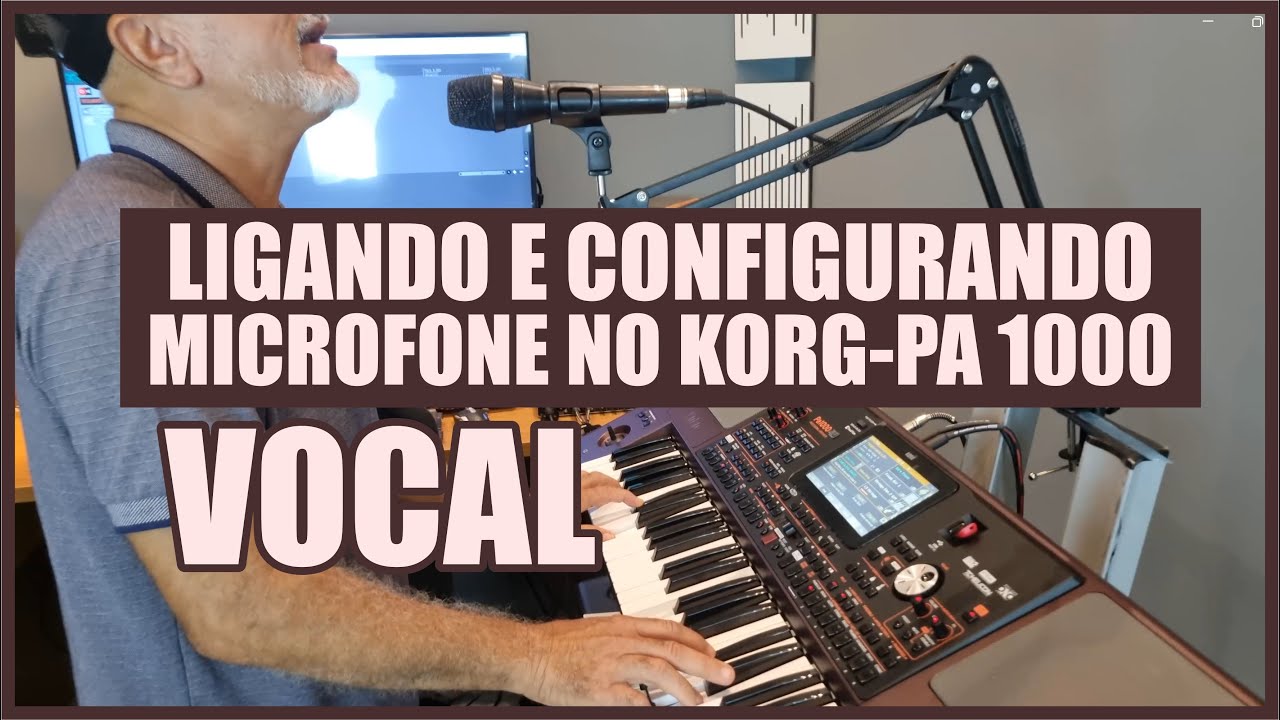 COMO CONFIGURAR O MICROFONE NO TECLADO  KORG-PA 1000 (BACK VOCAL)
