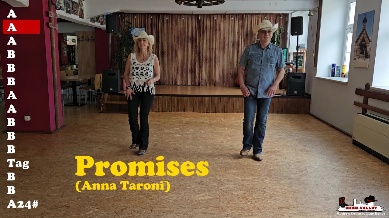 Line Dance PROMISES (Anna Taroni) Teach / Dance