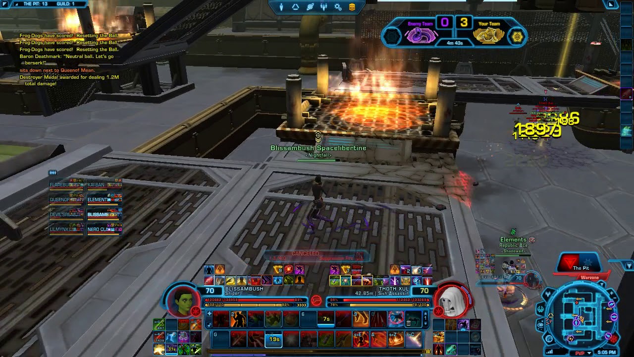 SWTOR PVP level 70 Virulence Sniper Huttball