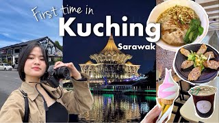 First time in Kuching, Sarawak Travel Vlog 🇲🇾  | exploring the city, kuching waterfront!