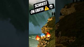 Scariest places on Earth💀 World's largest waves🌊 #nazare#portugal#scary #travel#surf#surfing#tsunami